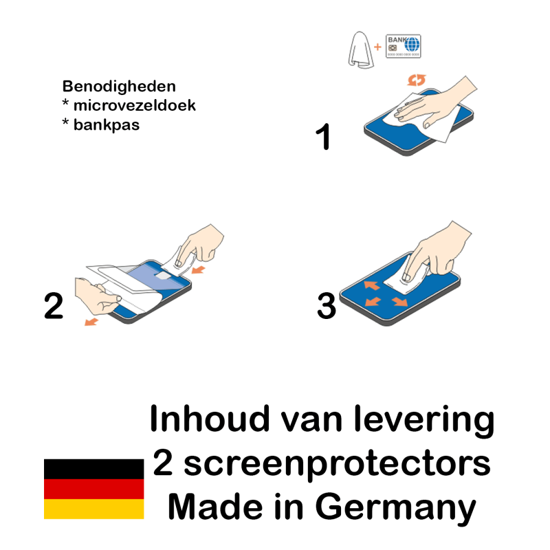Screenprotector Kobo Libra 2 - inhoud 2 stuks - Made in Germany