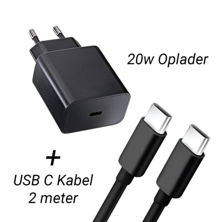 Ereader Oplader + Oplaadkabel 2Meter Kabel - e Reader Lader Geschikt voor Nieuwe Kobo Clara - Libra - Sage - Eclipse